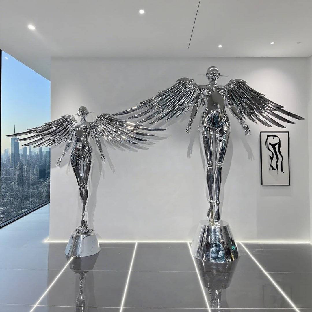 Elvion Angel Floor Lamp - Resin Art Sculpture Decorative Lighting
