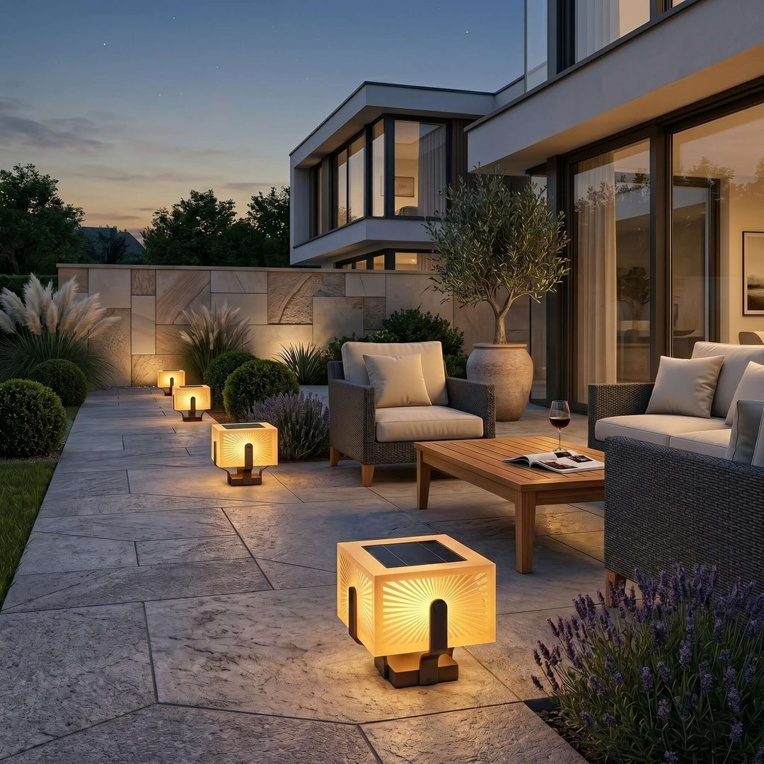 Elvora Outdoor Lamp - Square Modern Waterproof Brick Pillar Light