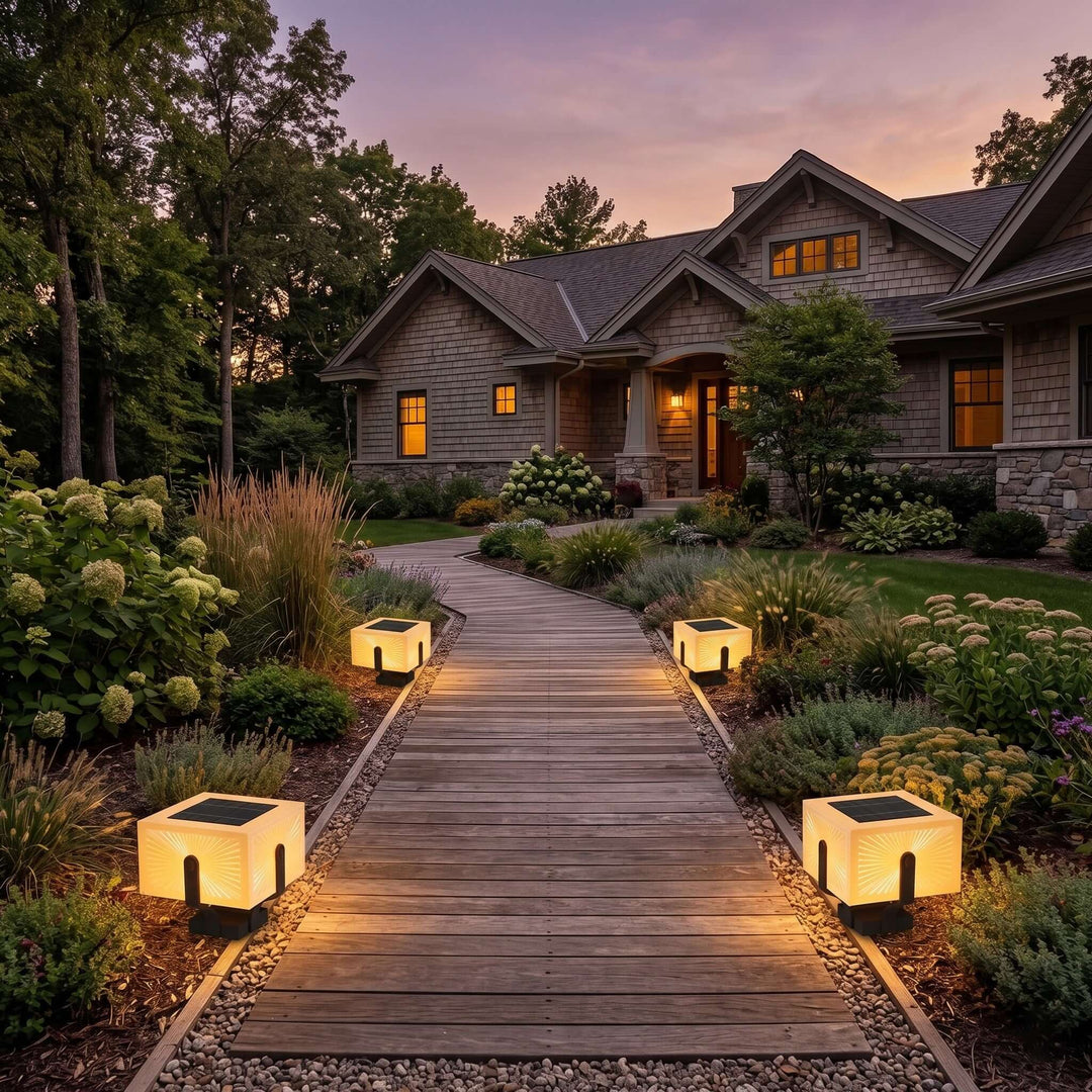 Elvora Outdoor Lamp - Square Modern Waterproof Brick Pillar Light