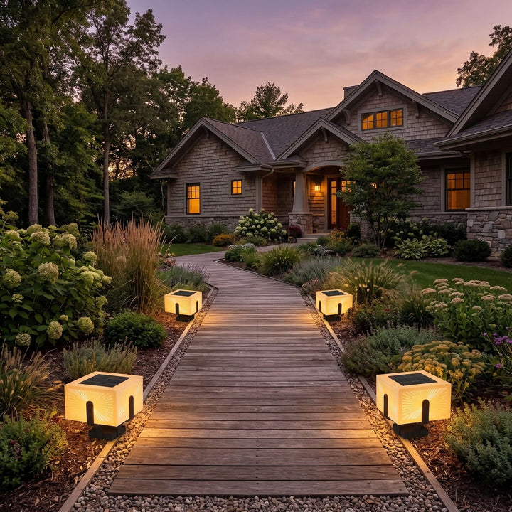 Elvora Outdoor Lamp - Square Modern Waterproof Brick Pillar Light