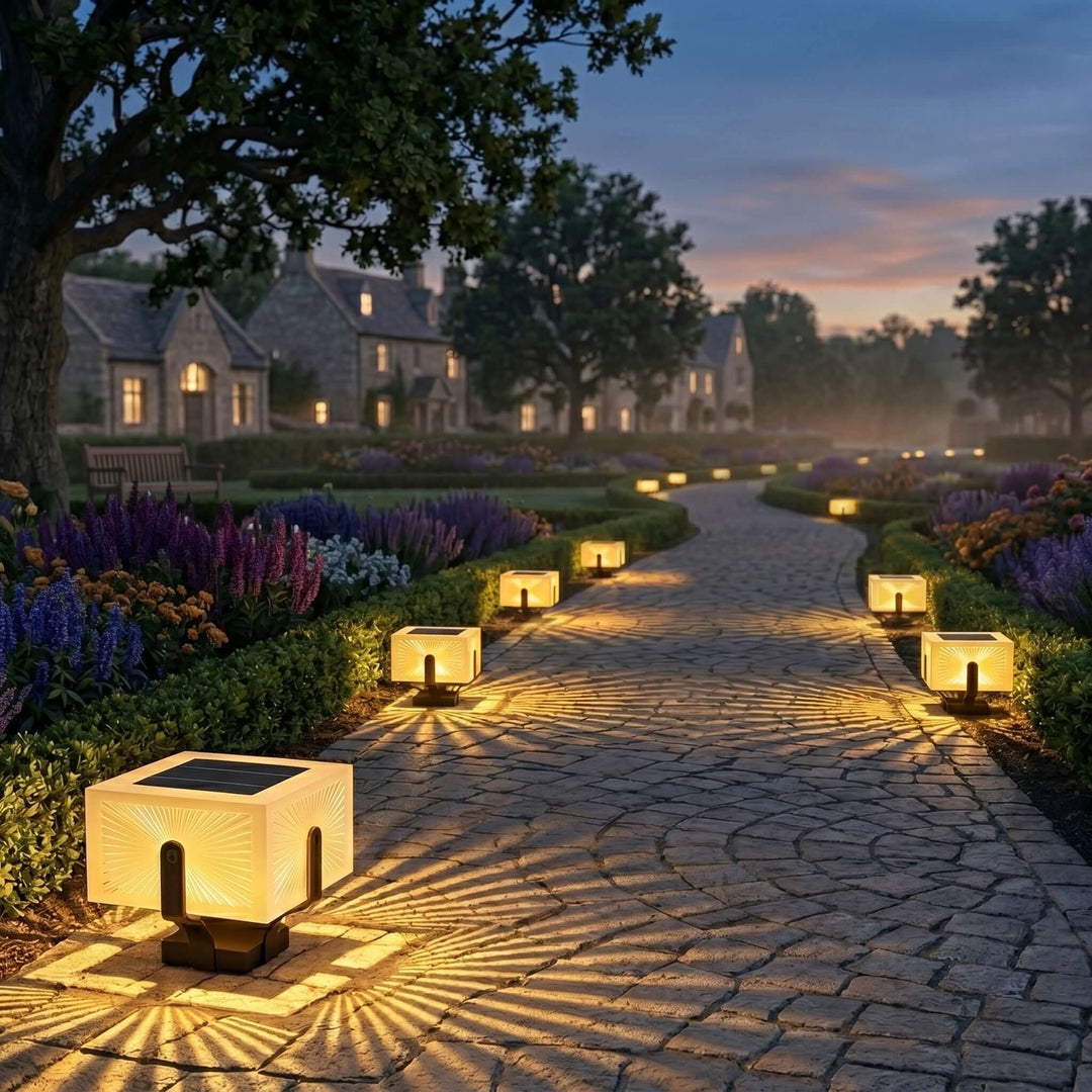 Elvora Outdoor Lamp - Square Modern Waterproof Brick Pillar Light
