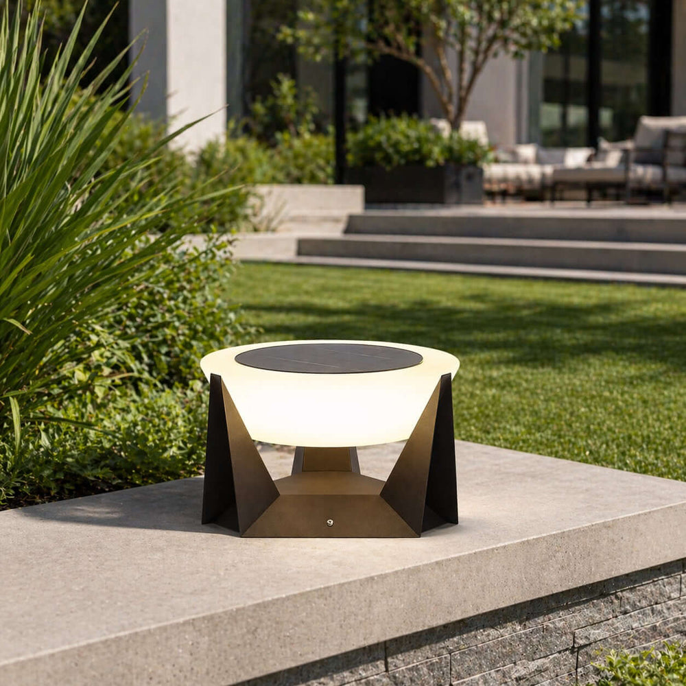 Elvuno Outdoor Lamp - Modern Patio Gate Pole Light
