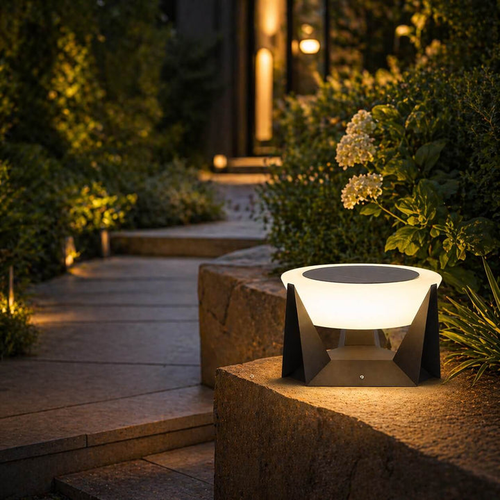 Elvuno Outdoor Lamp - Modern Patio Gate Pole Light