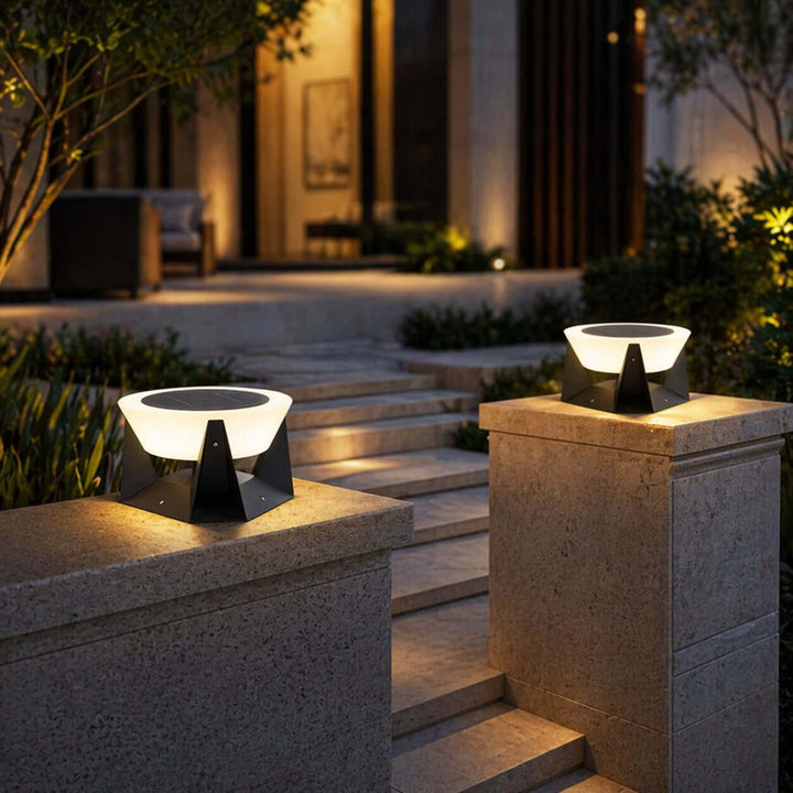 Elvuno Outdoor Lamp - Modern Patio Gate Pole Light