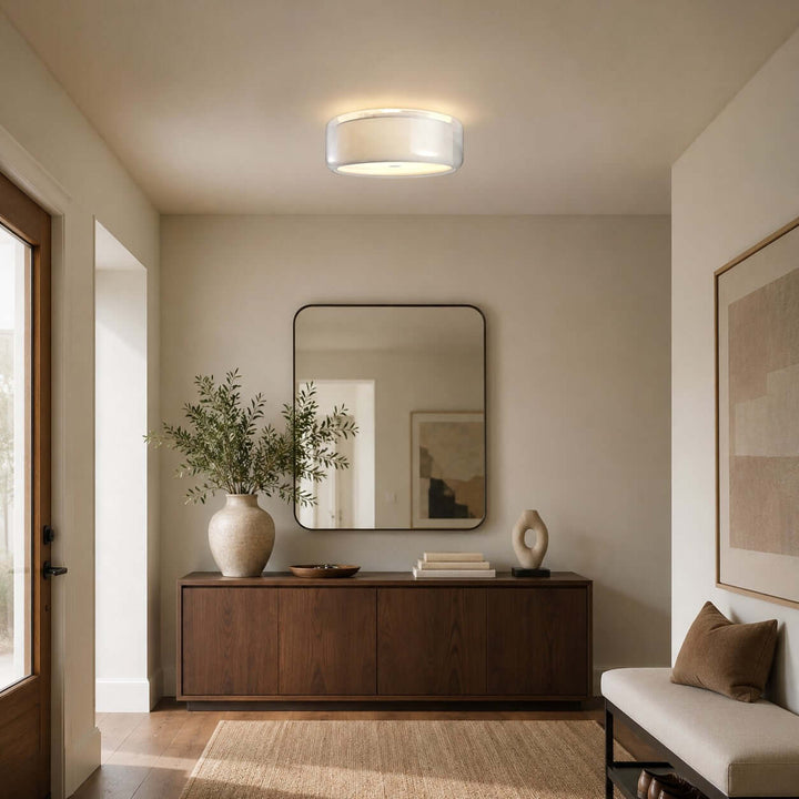 Elysia Ceiling Lamp - Minimalist Fabric & Glass Ceiling Lamp | Vinlighting