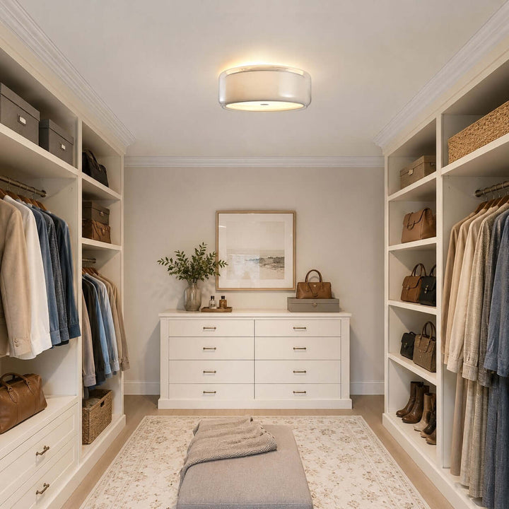 Elysia Ceiling Lamp - Minimalist Fabric & Glass Ceiling Lamp | Vinlighting