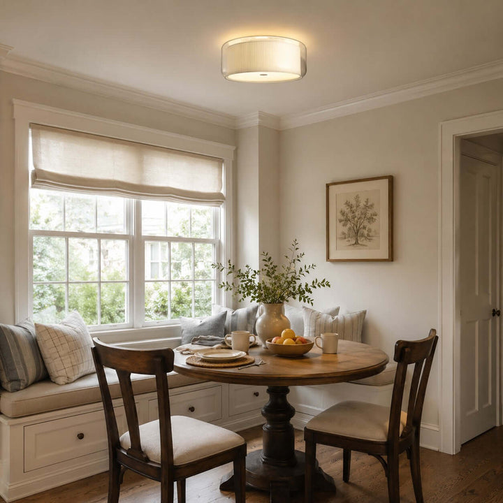 Elysia Ceiling Lamp - Minimalist Fabric & Glass Ceiling Lamp | Vinlighting
