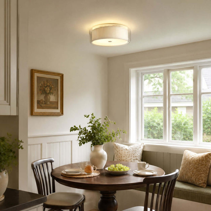 Elysia Ceiling Lamp - Minimalist Fabric & Glass Ceiling Lamp | Vinlighting