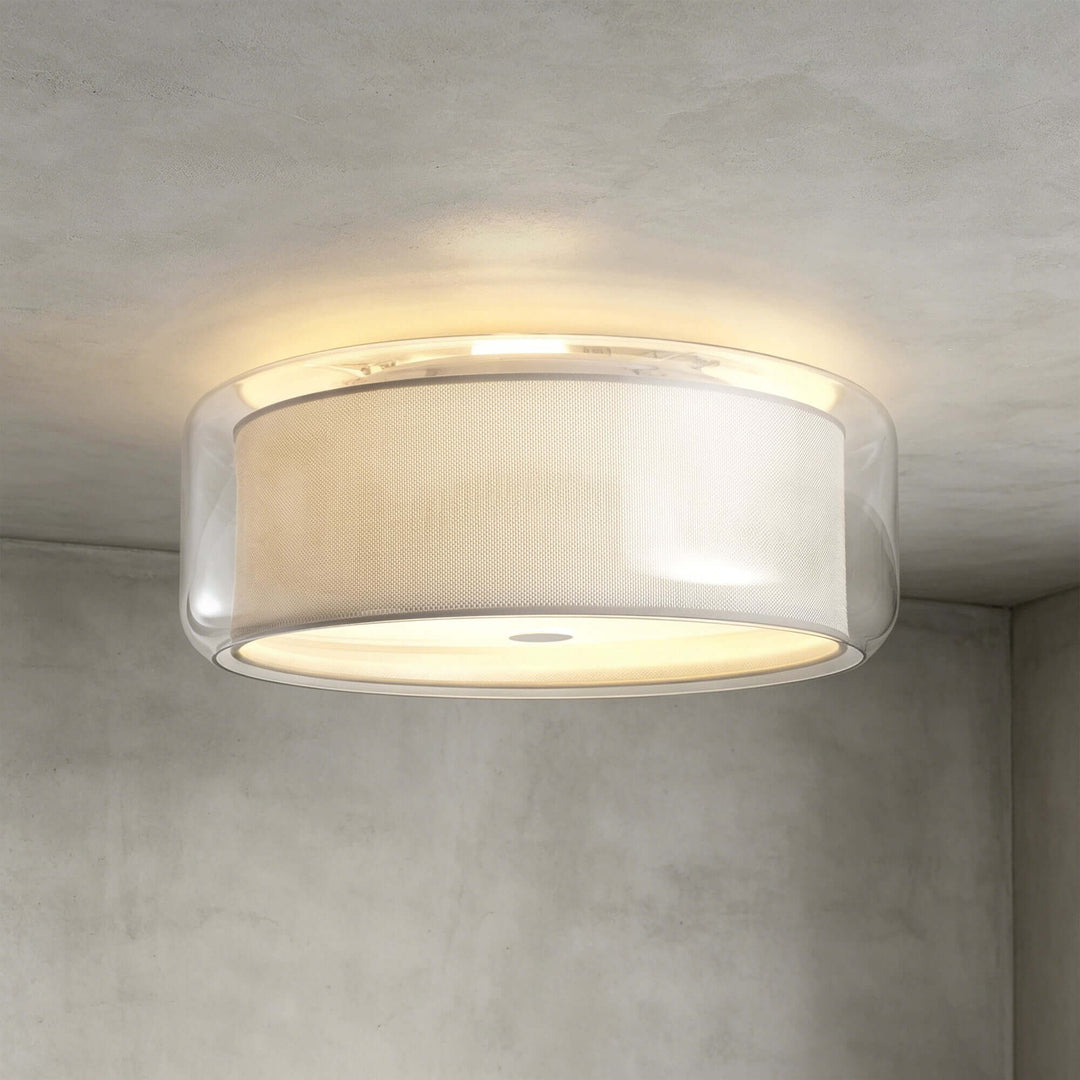 Elysia Ceiling Lamp - Minimalist Fabric & Glass Ceiling Lamp | Vinlighting