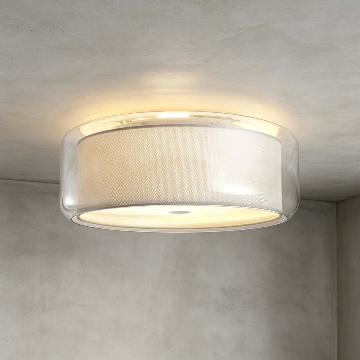 Elysia Ceiling Lamp - Minimalist Fabric & Glass Ceiling Lamp | Vinlighting