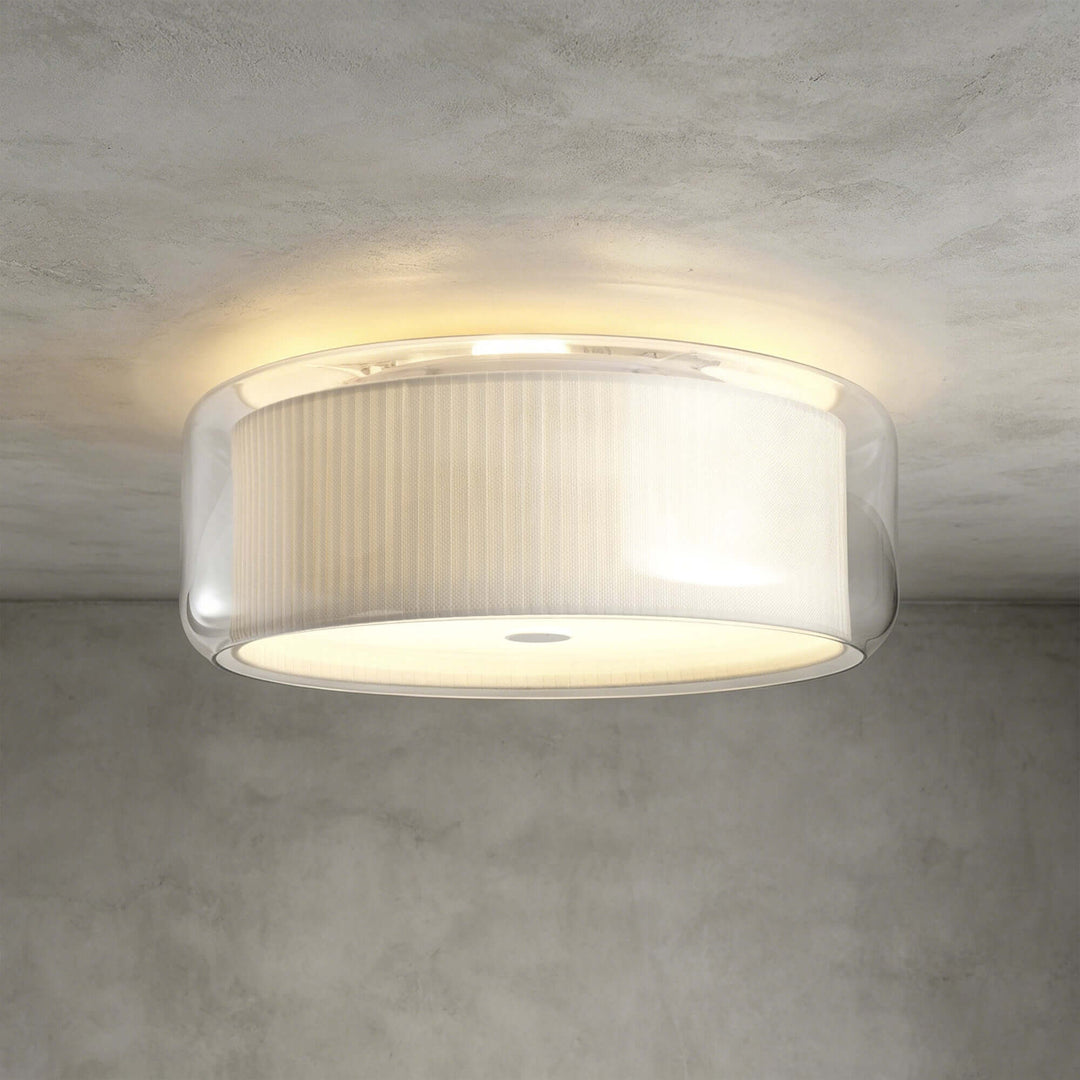 Elysia Ceiling Lamp - Minimalist Fabric & Glass Ceiling Lamp | Vinlighting