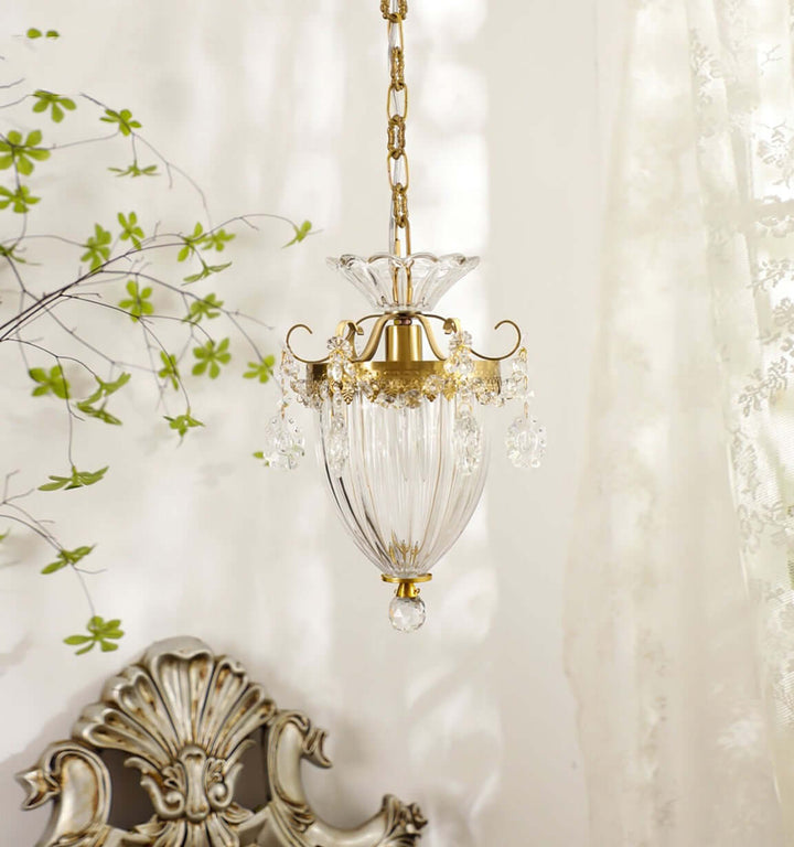 Elyxis Pendant Lamp – French Light Luxury Brass and Crystal Decor Lamp