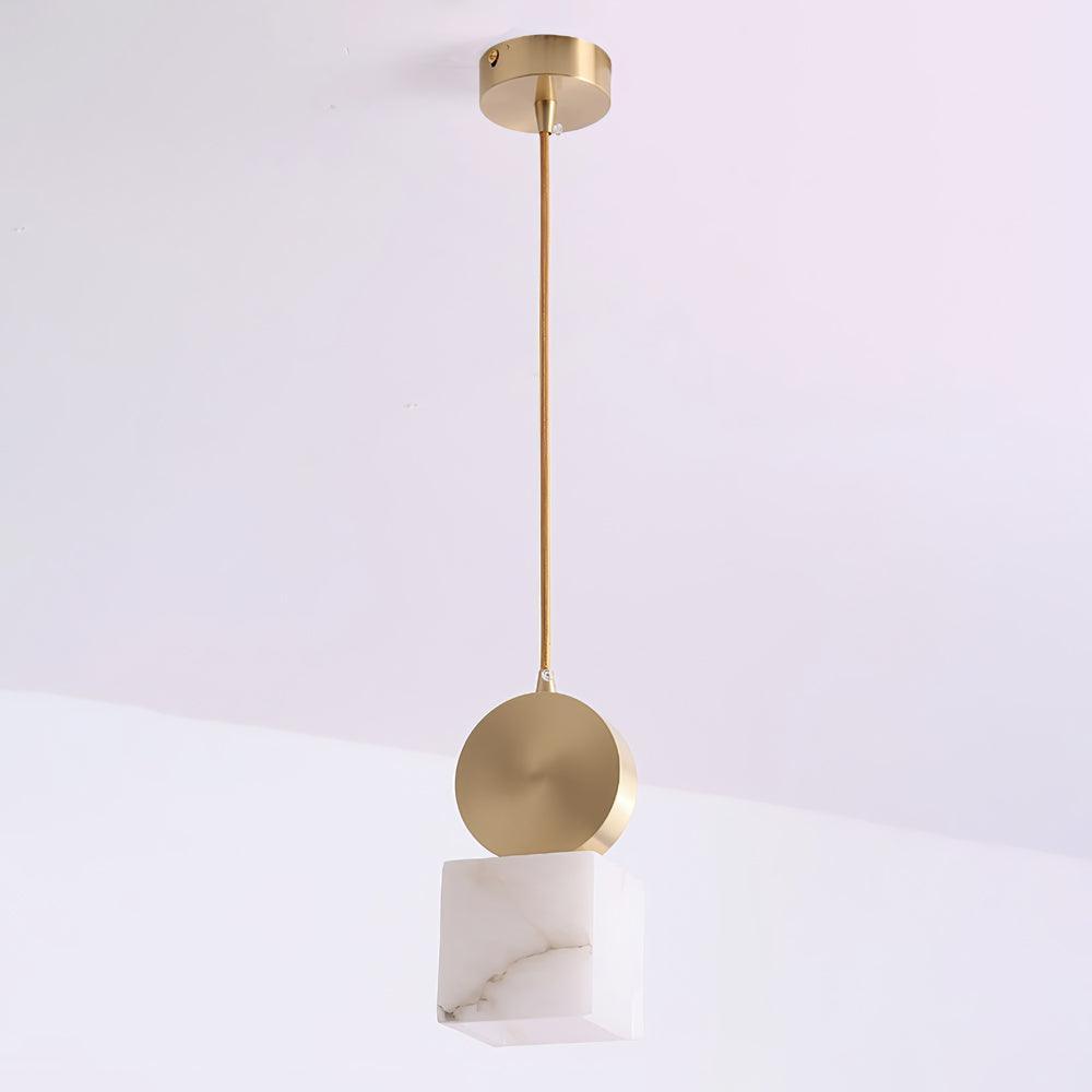 Etruscan Alabaster Pendant Light | Mid Century Mini Hanging Lamp | Vinlighting | Vinlighting