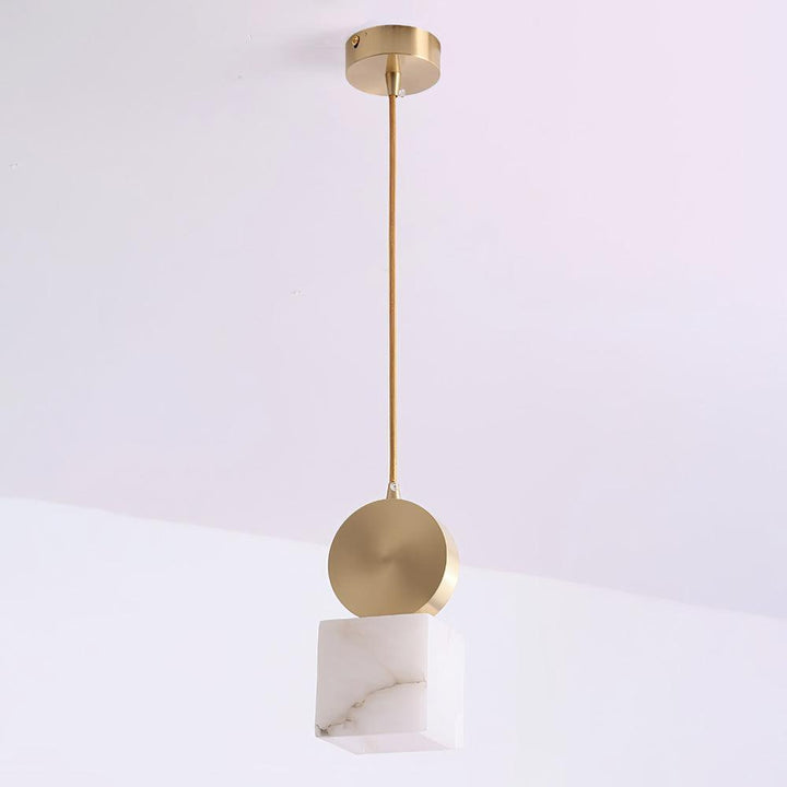 Etruscan Alabaster Pendant Light | Mid Century Mini Hanging Lamp | Vinlighting | Vinlighting