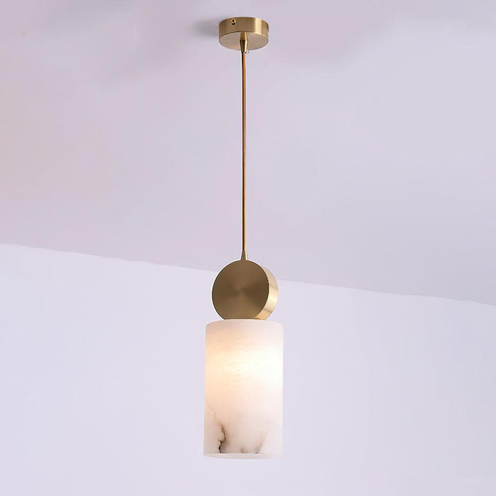 Etruscan Alabaster Pendant Light | Mid Century Mini Hanging Lamp | Vinlighting | Vinlighting