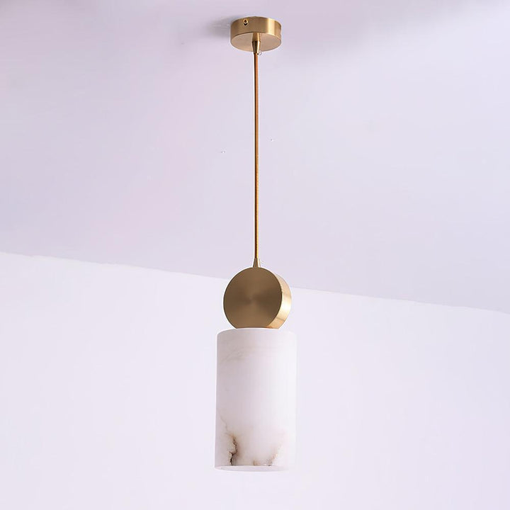 Etruscan Alabaster Pendant Light | Mid Century Mini Hanging Lamp | Vinlighting | Vinlighting