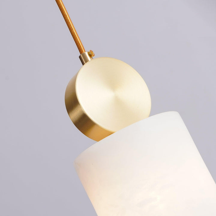 Etruscan Alabaster Pendant Light | Mid Century Mini Hanging Lamp | Vinlighting | Vinlighting