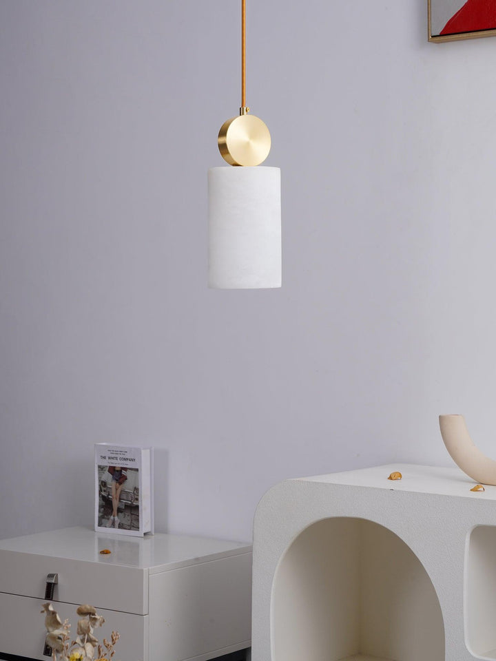 Etruscan Alabaster Pendant Light | Mid Century Mini Hanging Lamp | Vinlighting | Vinlighting