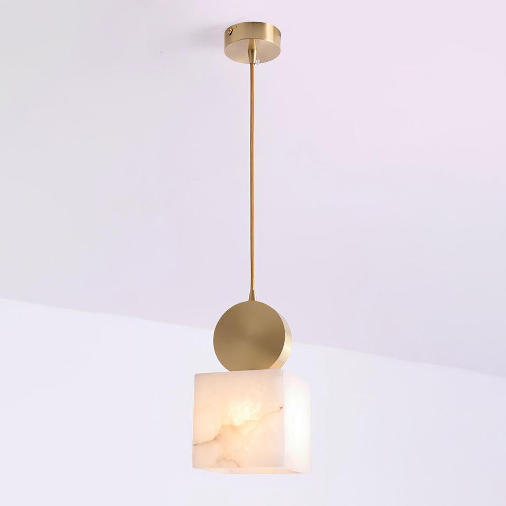 Etruscan Alabaster Pendant Light | Mid Century Mini Hanging Lamp | Vinlighting | Vinlighting