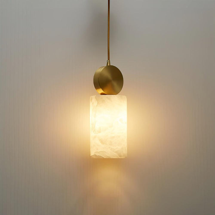 Etruscan Alabaster Pendant Light | Mid Century Mini Hanging Lamp | Vinlighting | Vinlighting