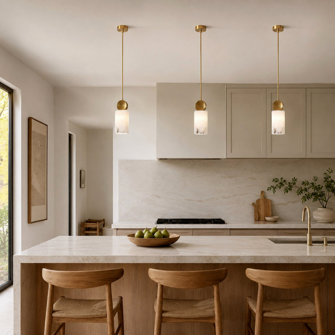 Etruscan Alabaster Pendant Light
