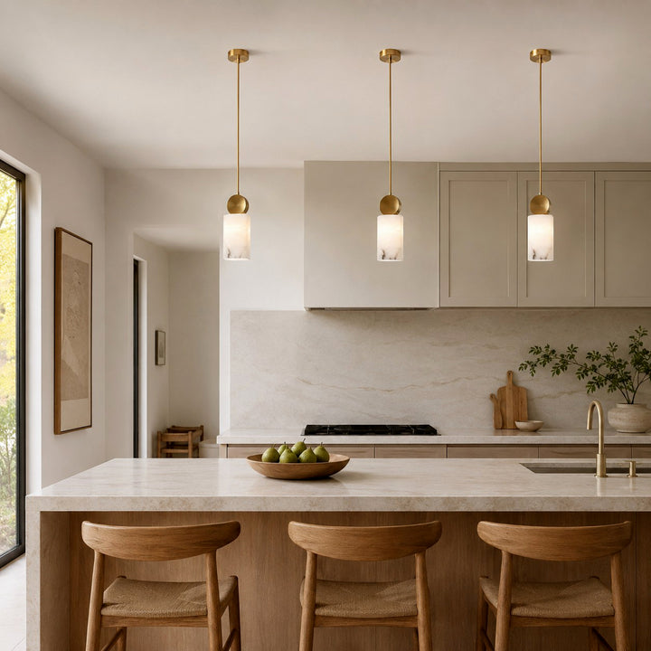 Etruscan Alabaster Pendant Light