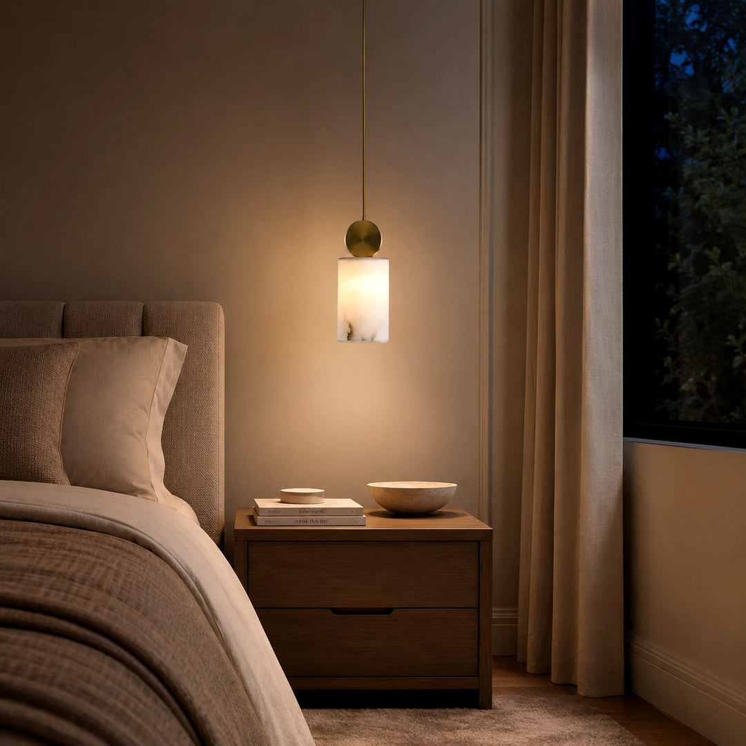 Etruscan Alabaster Pendant Light