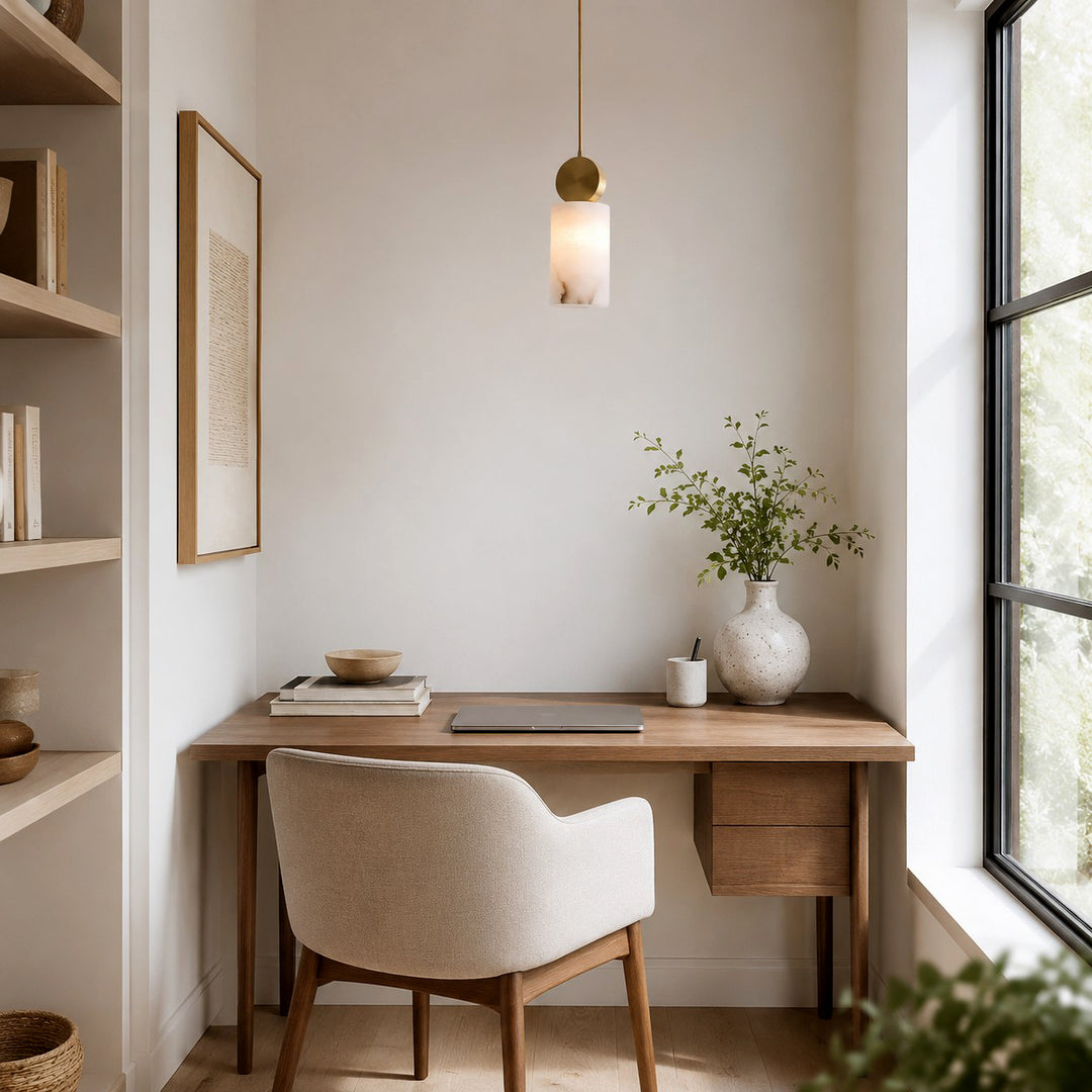 Etruscan Alabaster Pendant Light