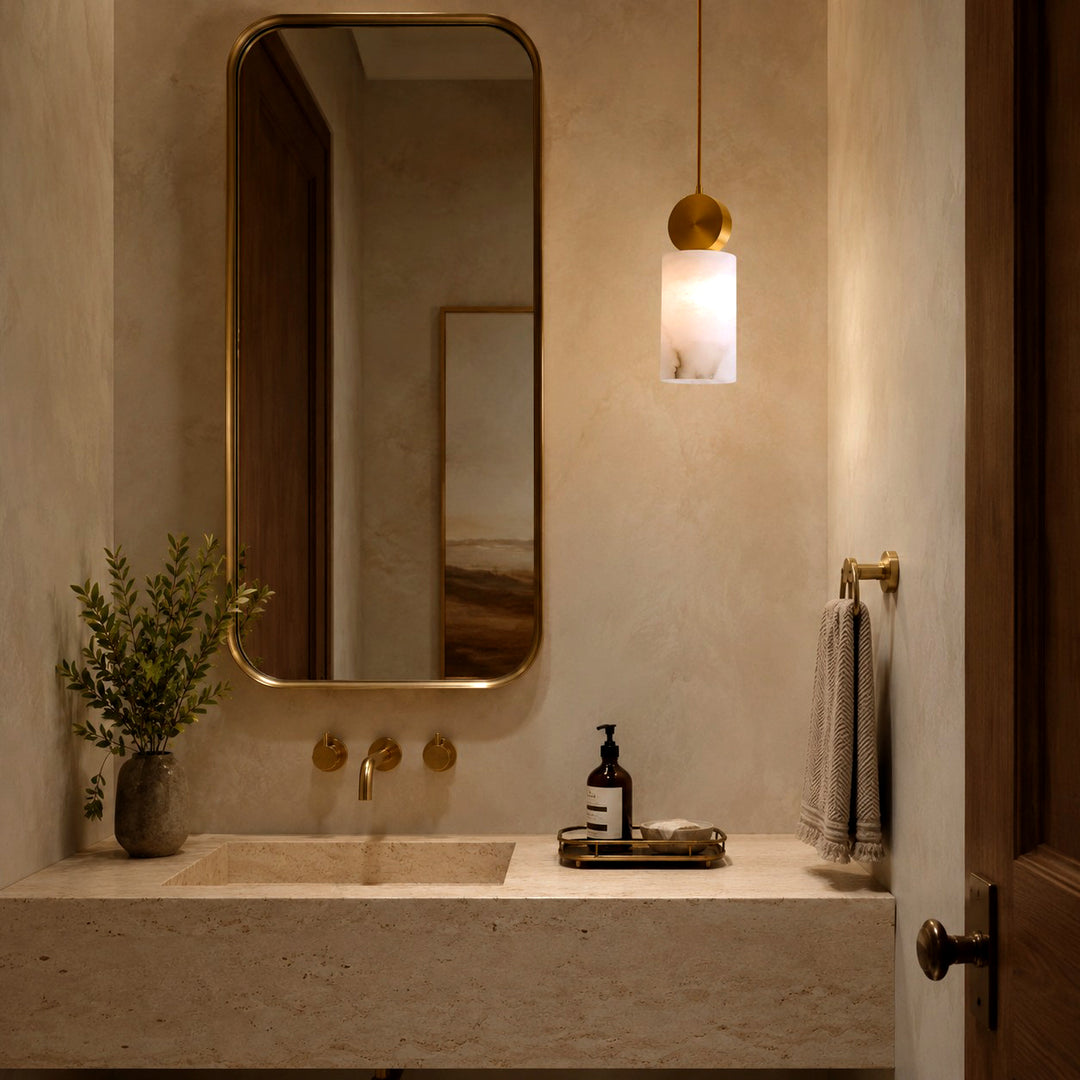 Etruscan Alabaster Pendant Light