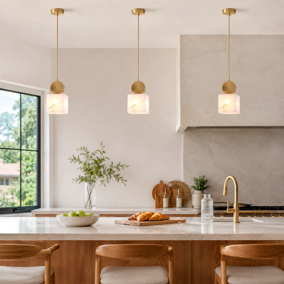 Etruscan Alabaster Pendant Light