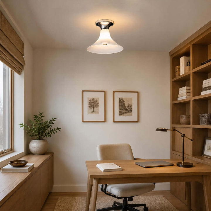 Evelyn Frosted Glass Flush Mount Light for Entryway and Hallway | Vinlighting