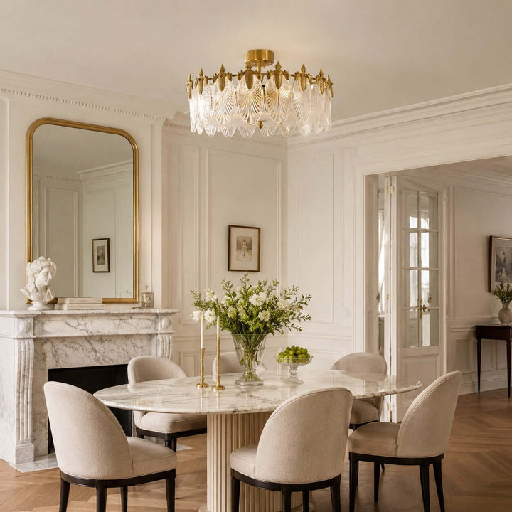 Everly Ceiling Light – French Glass Leaf Ceiling Lamp | Vinlighting