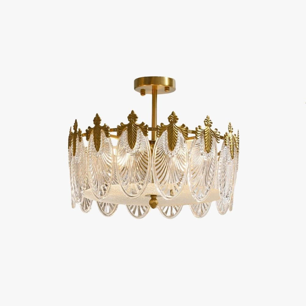 Everly Ceiling Light – French Glass Leaf Ceiling Lamp | Vinlighting