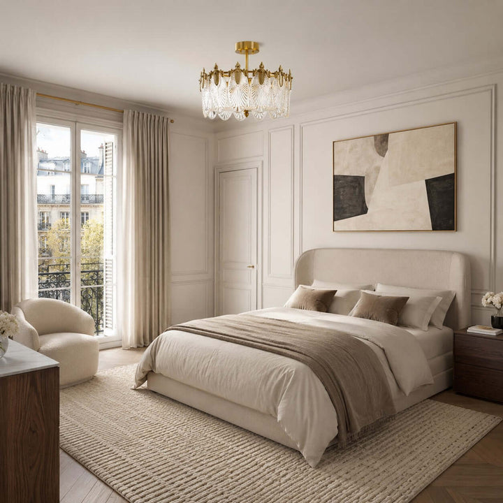 Everly Ceiling Light – French Glass Leaf Ceiling Lamp | Vinlighting