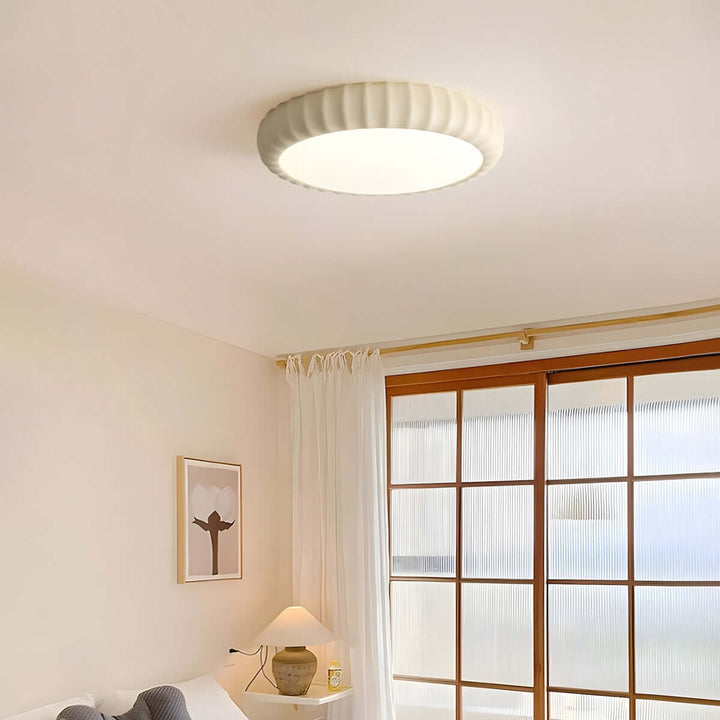 Evolix Ceiling Lamp – French Minimalist Round Bedroom Lamp