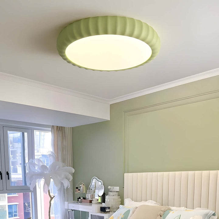 Evolix Ceiling Lamp – French Minimalist Round Bedroom Lamp