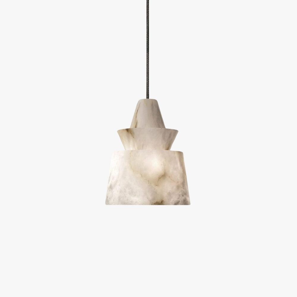 FLO S Small White Alabaster Pendant Light | Elegant Hanging | Vinlighting | Vinlighting