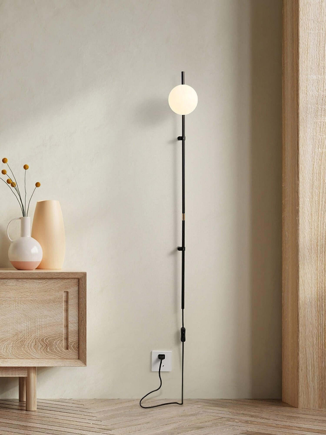 Farethi Plug-In Wall Lamp – Nordic Modern Glass Light