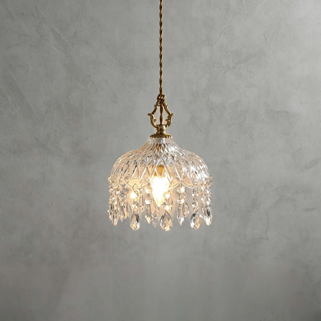Faylen Pendant Light - French Bedroom Bedside Glass Pendant | Vinlighting