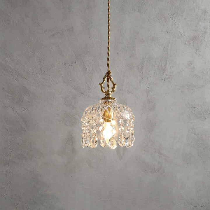 Faylen Pendant Light - French Bedroom Bedside Glass Pendant | Vinlighting