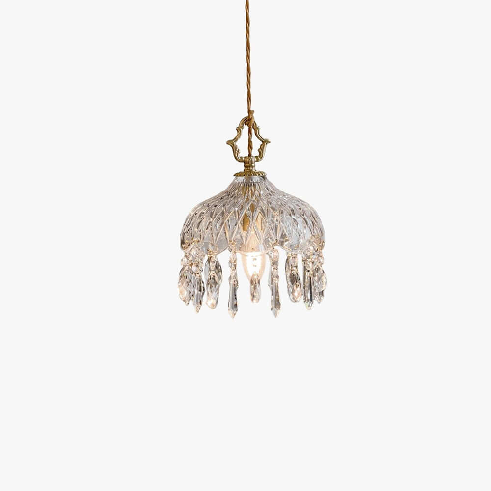 Faylen Pendant Light - French Bedroom Bedside Glass Pendant | Vinlighting