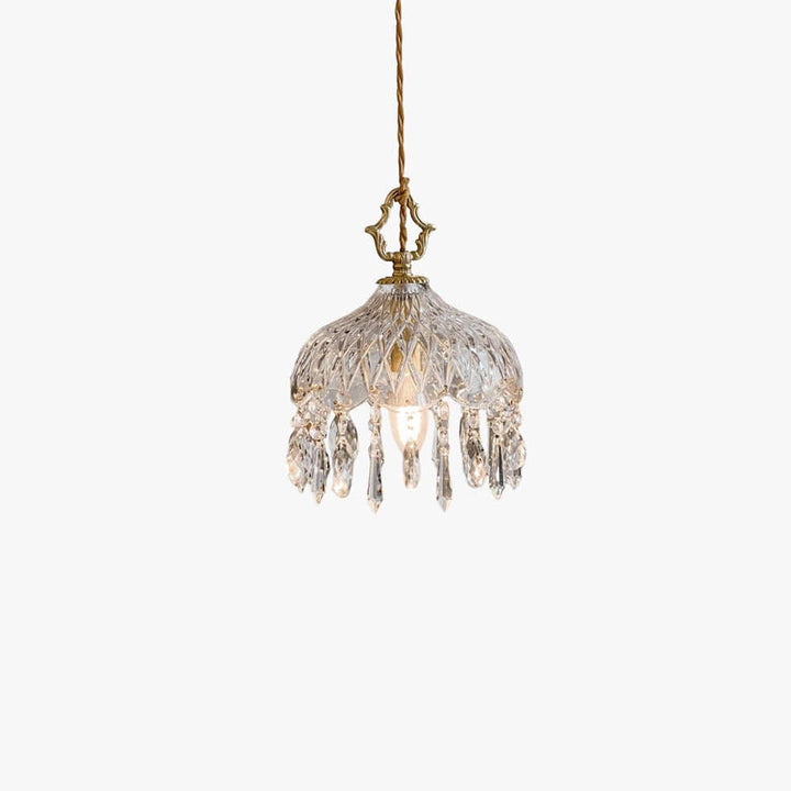 Faylen Pendant Light - French Bedroom Bedside Glass Pendant | Vinlighting