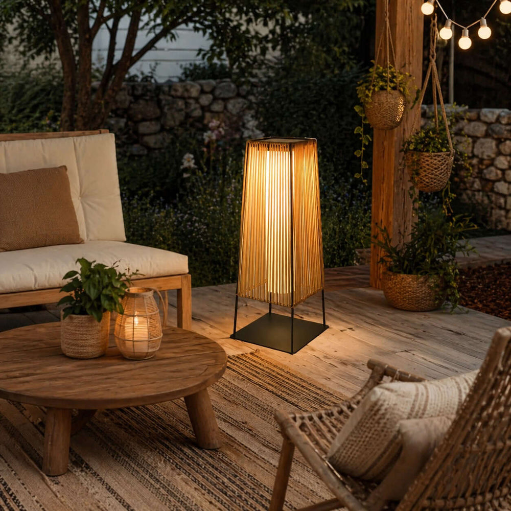 Fenlow Outdoor Light - Stylish Solar Plastic Rattan Light