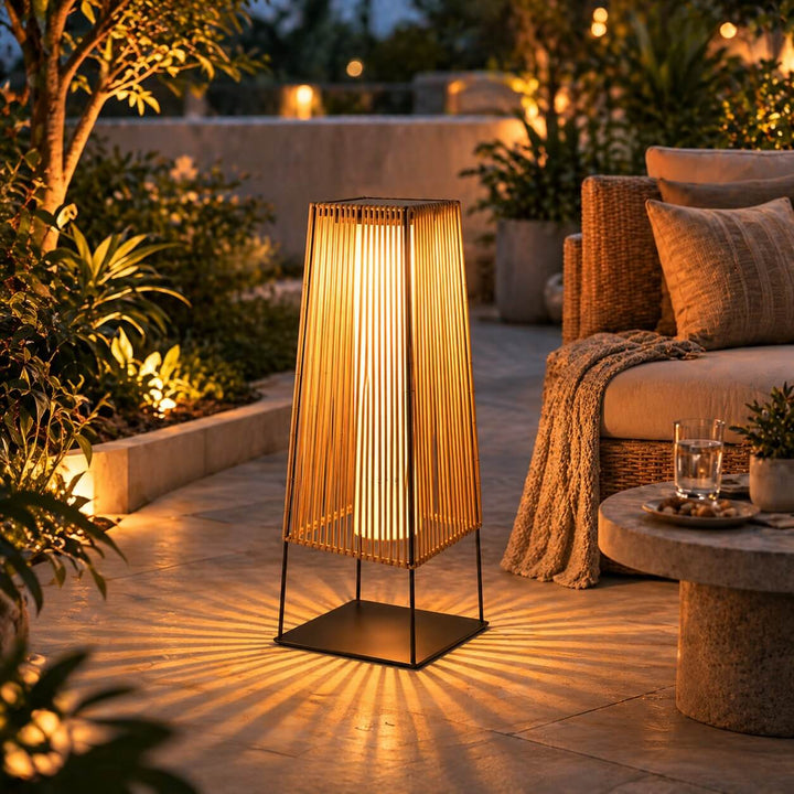 Fenlow Outdoor Light - Stylish Solar Plastic Rattan Light