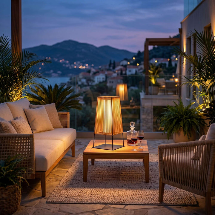 Fenlow Outdoor Light - Stylish Solar Plastic Rattan Light