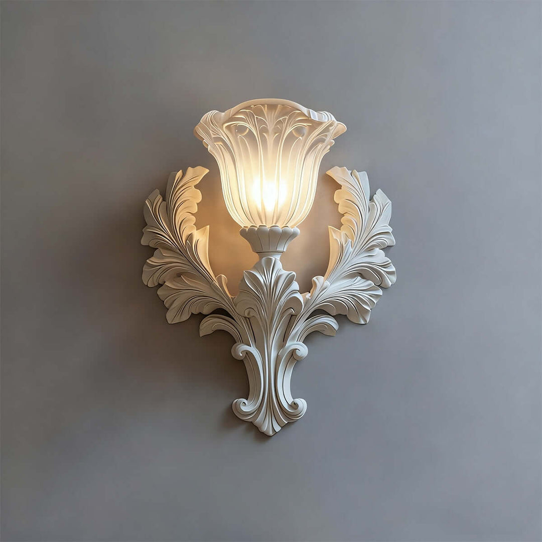 Firova Wall Light – French Vintage Resin Art Carved Decor