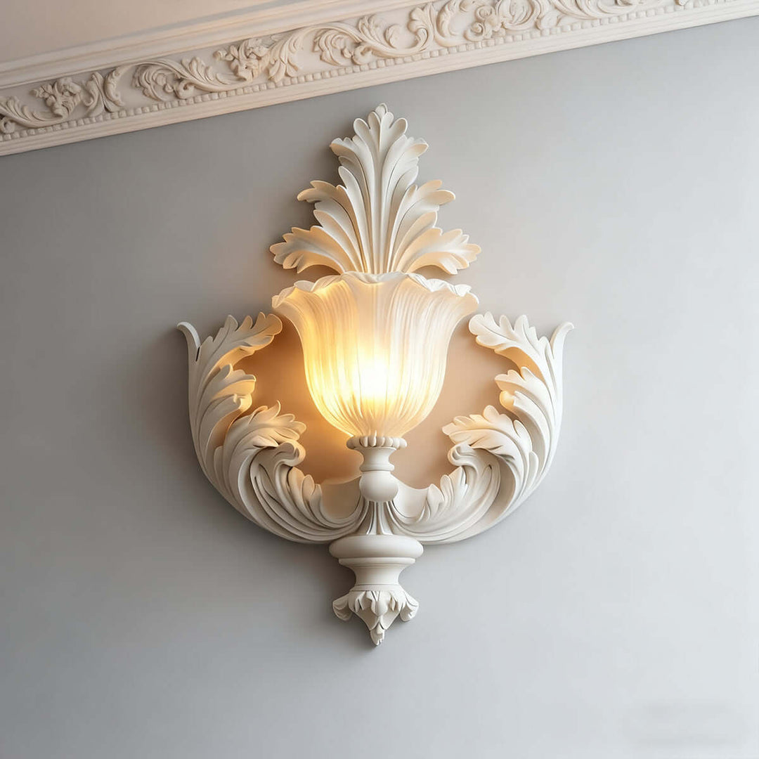 Firova Wall Light – French Vintage Resin Art Carved Decor