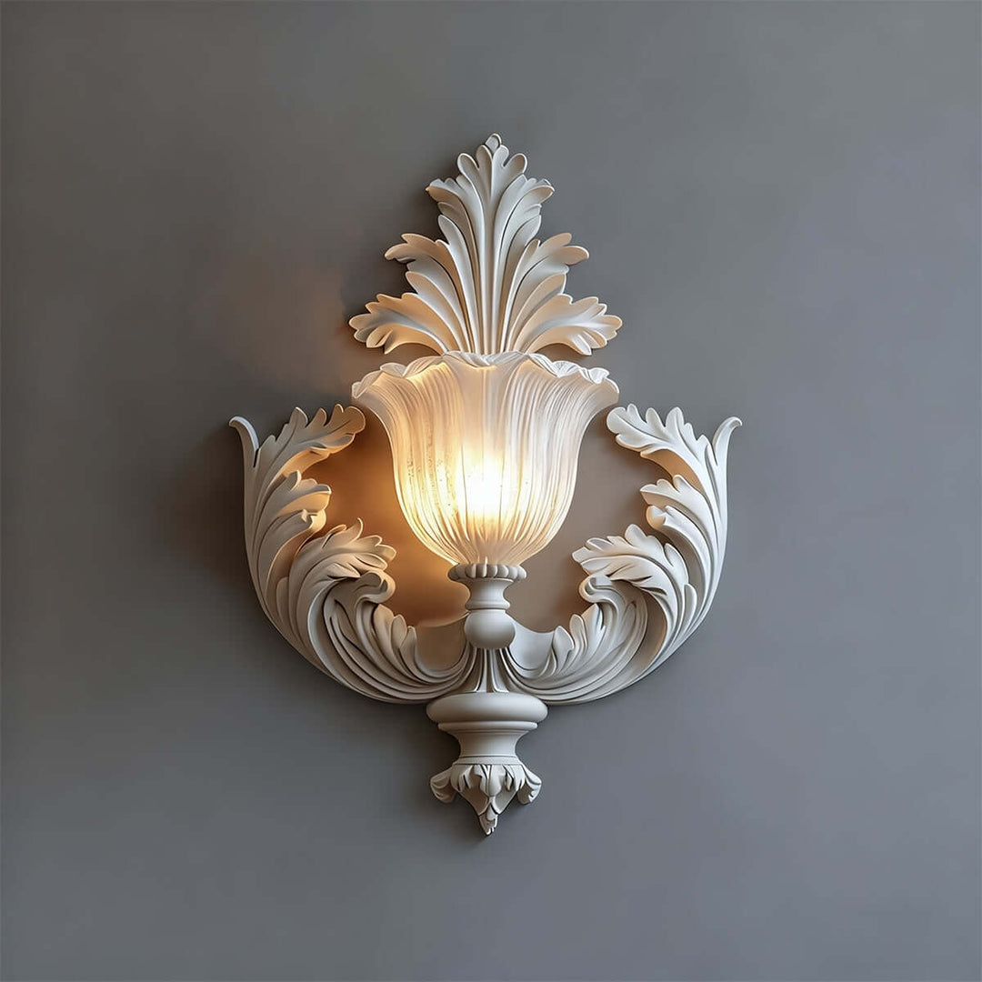 Firova Wall Light – French Vintage Resin Art Carved Decor