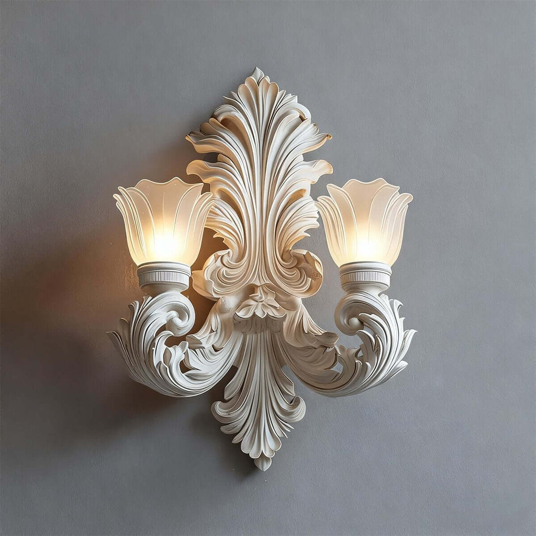 Firova Wall Light – French Vintage Resin Art Carved Decor