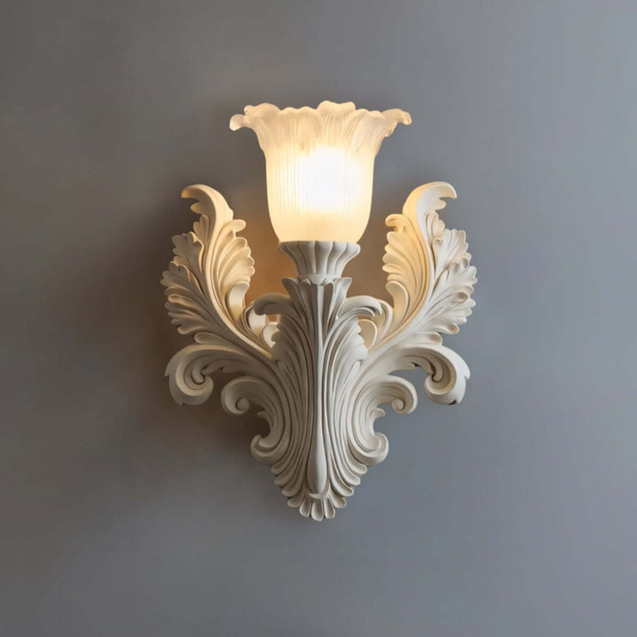 Firova Wall Light – French Vintage Resin Art Carved Decor